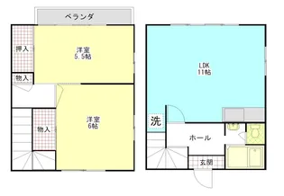 ドミール内野Bの間取り