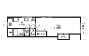 ベルシャトー加登【4階】の間取り