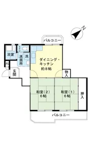 2DKの間取り画像