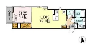 アンジュール中野【3階】の間取り