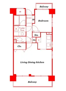 フレスコ川崎【7階】の間取り