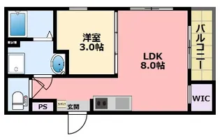兵庫県西宮市上鳴尾町【アパート】の間取り