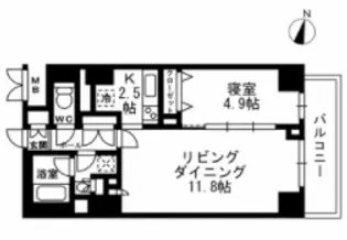 東京都世田谷区野沢3【マンション】の間取り