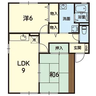 フラワーパークA棟【1階】の間取り