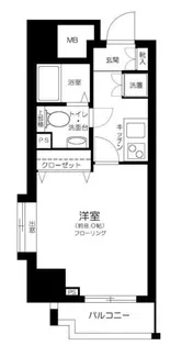 スパシエ リーヴァ 浅草【6階】の間取り