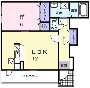 フローレンス【1階】の間取り