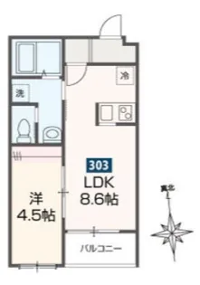 東京都小平市小川町1【アパート】の間取り