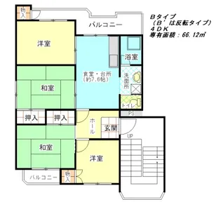 公社賃貸SMALIO 香里三井K【5階】の間取り