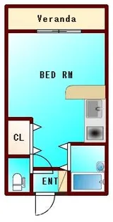 メゾンオレンジ3A.B【2階】の間取り