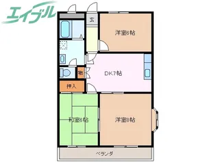 ロイヤルエースA棟【2階】の間取り