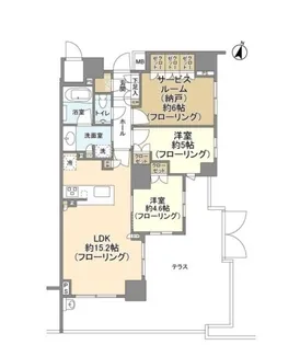 ブランズ東品川【1階】の間取り