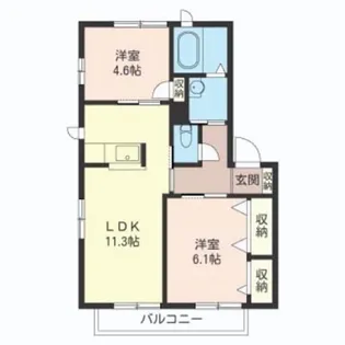 フランボワーズ請西東A【2階】の間取り