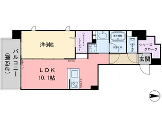 シェルメゾン【9階】の間取り
