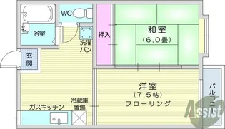 リバティハイツ南仙台【1階】の間取り