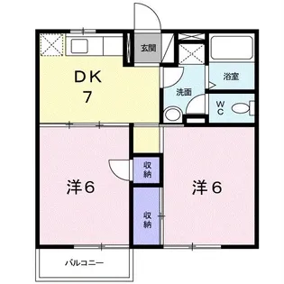 コスモスR【2階】の間取り