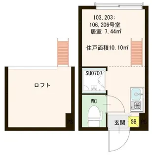 PINES三軒茶屋【2階】の間取り
