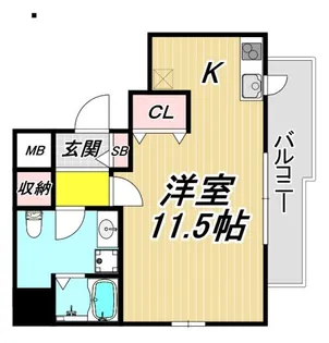 ラフィーネ平松【1階】の間取り