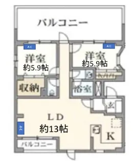 東京都大田区大森西3【マンション】の間取り