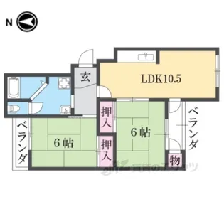 シャルル香里園【2階】の間取り