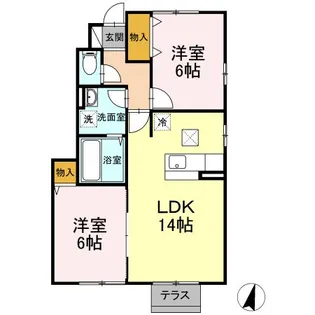 セジュール仲町 E【1階】の間取り