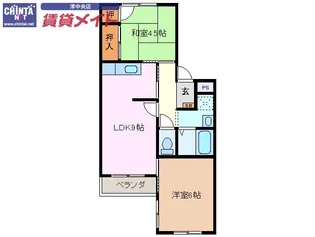 美川マンション【2階】の間取り