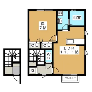 アヴニール【2階】の間取り