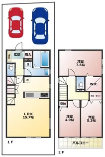 埼玉県戸田市上戸田2【一戸建】の間取り