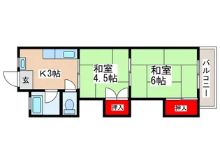 桂マンション【4階】の間取り