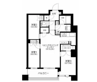 パークタワー勝どきサウス【50階】の間取り