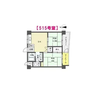 サンピア泉ヶ丘【5階】の間取り