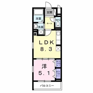 ラ・プレニチュード・アモネーズ【2階】の間取り