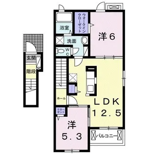 ミニョン プラス1【2階】の間取り