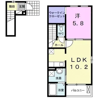 ドゥー アヴニール【2階】の間取り