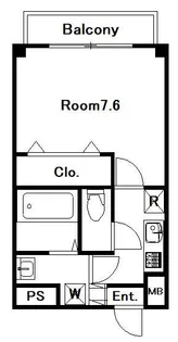 エヴァ―グリーンWEST【4階】の間取り