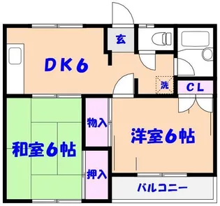 ハイツリバーサイド【1階】の間取り
