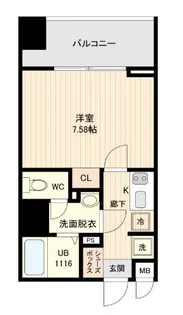 オープンブルーム品川南大井【11階】の間取り