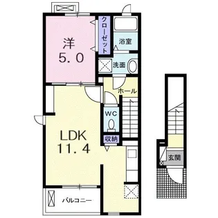 カーサ・セレーノI【2階】の間取り