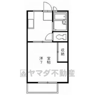 清成ハイツ(1DK)【1階】の間取り