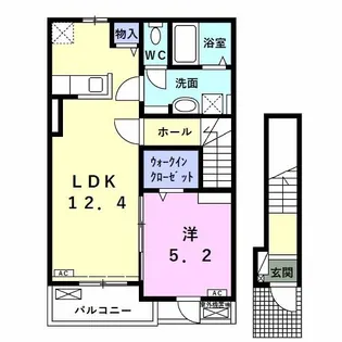 ヴァン ベール テラン【2階】の間取り