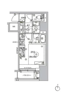 RELUXIA品川西大井【9階】の間取り