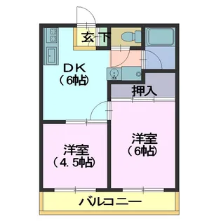 水野ハイツ【2階】の間取り
