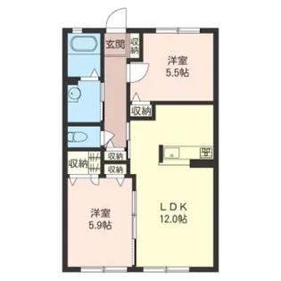 グリーンヴィラIII【1階】の間取り