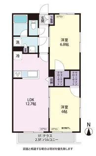 アンソレイユ【2階】の間取り