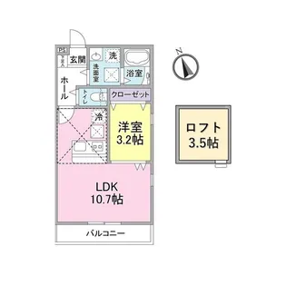 丘の上テラス菊名C棟【1階】の間取り