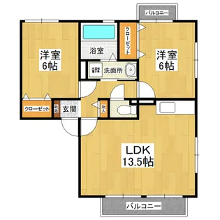 サニーサイド【2階】の間取り