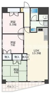 ヒルクレストフォーエス水前寺【4階】の間取り