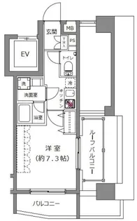 ブライズ清澄白河【6階】の間取り