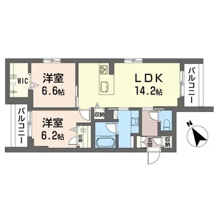 グラストン【3階】の間取り