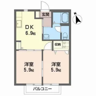 ラークI【2階】の間取り