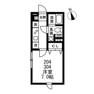 NOZOMIO祐天寺【3階】の間取り